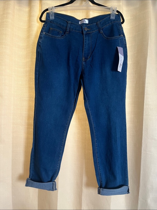 just be Denim - Women’s Cuffed Blue Women’s Jeans - Classic Straight Fit